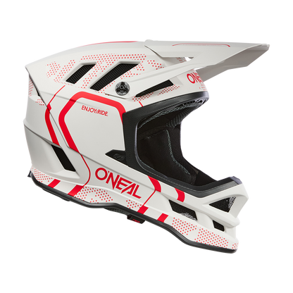 MTB čelada O'NEAL BLADE POLYACRYLITE STRIKE Bela/Rdeča