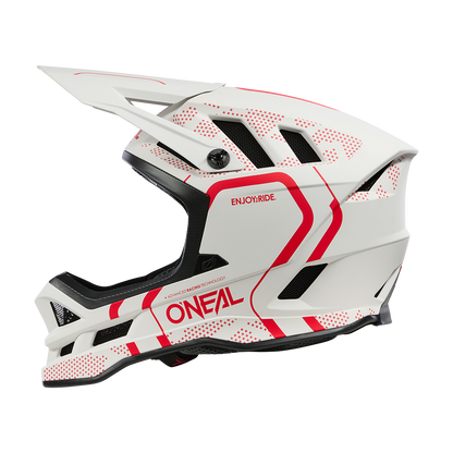 MTB čelada O'NEAL BLADE POLYACRYLITE STRIKE Bela/Rdeča