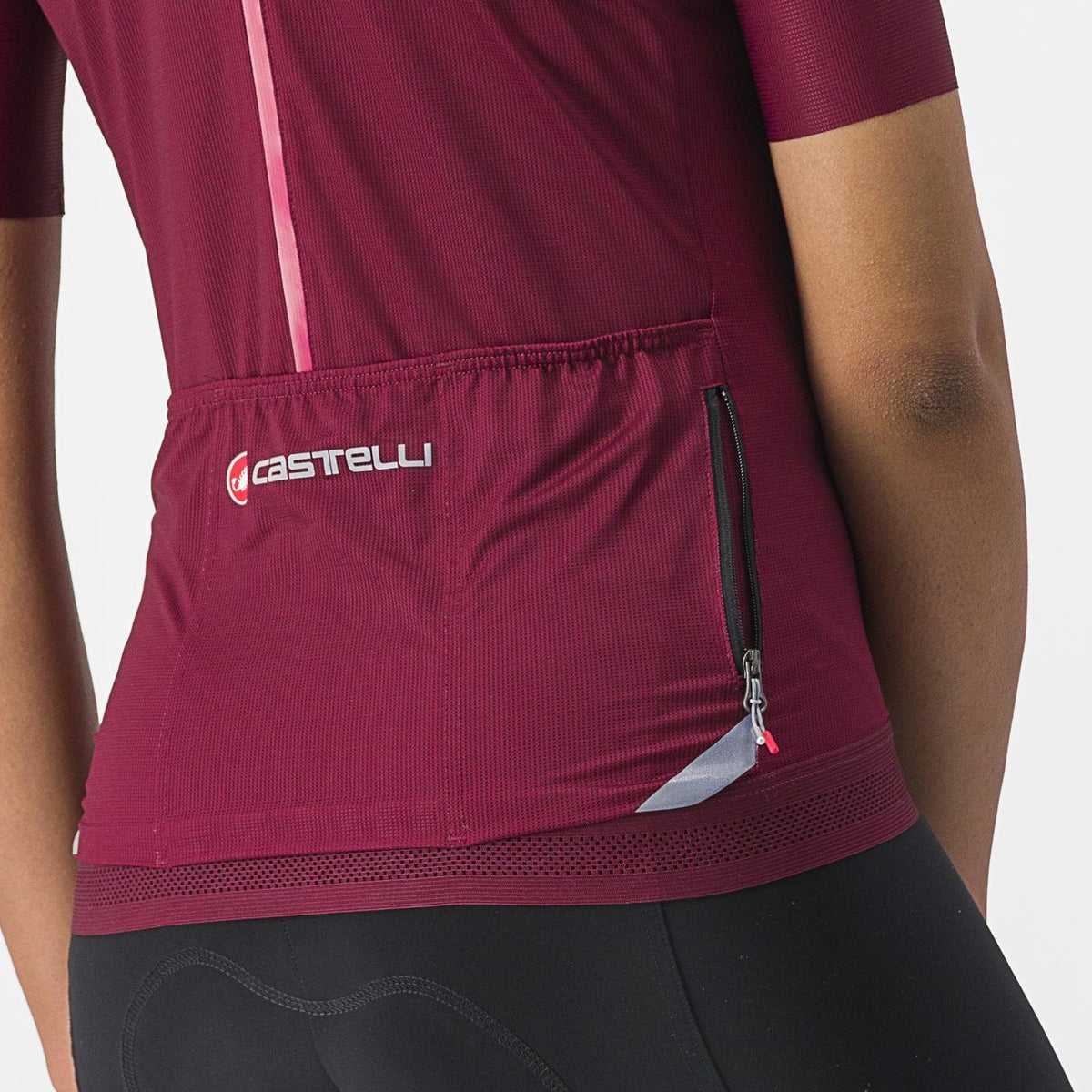 Tröja CASTELLI ENDURANCE W Dam Kortärmad Bordeaux
