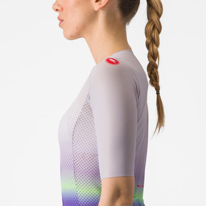CASTELLI CLIMBER'S 4.0 W Dame Kortærmet Trøje Lilla/Grøn