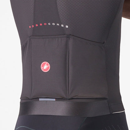 Trui CASTELLI AERO RACE 8S Korte Mouwen Zwart