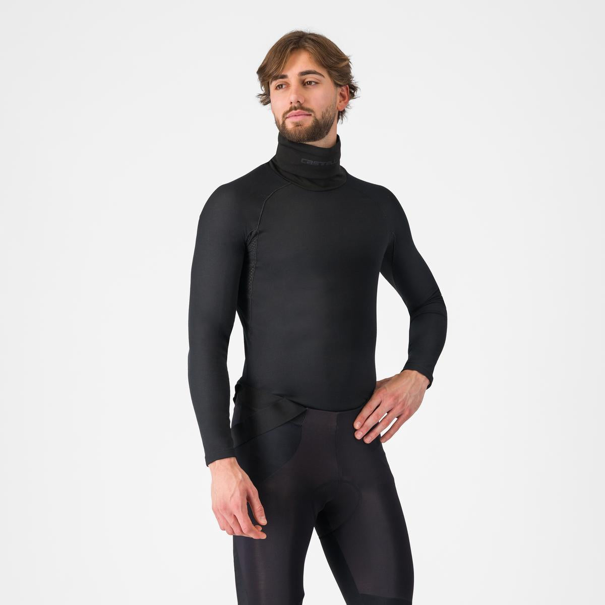 CASTELLI FLANDERS 2 HIGH NECK WARMER Langærmet Undertrøje Sort