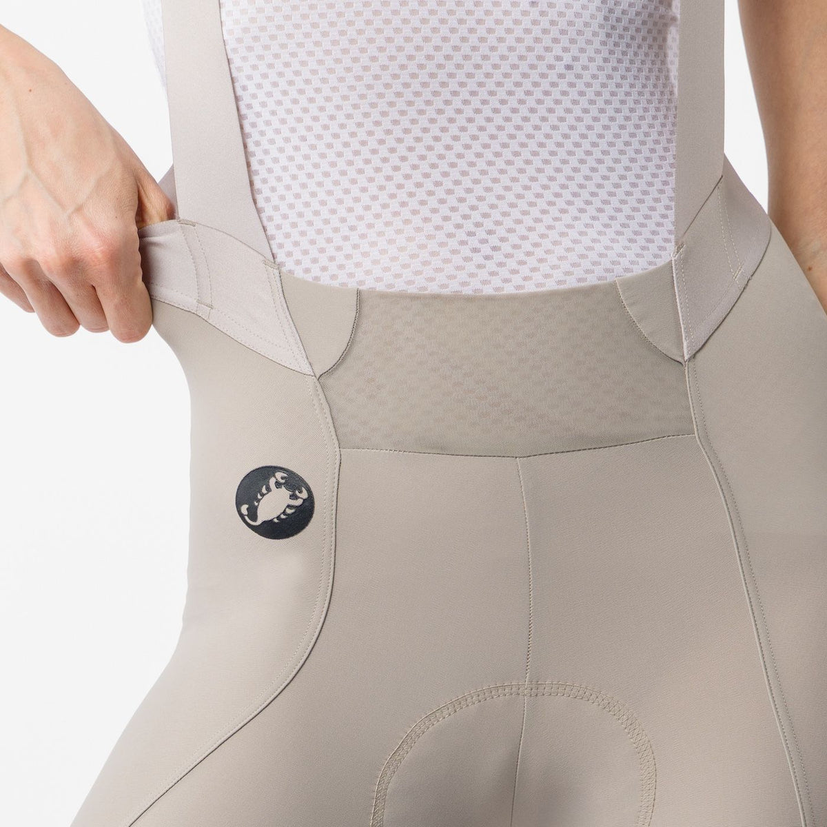 CASTELLI ESPRESSO 2 W DT Women's Short Bib Shorts Clay Grey