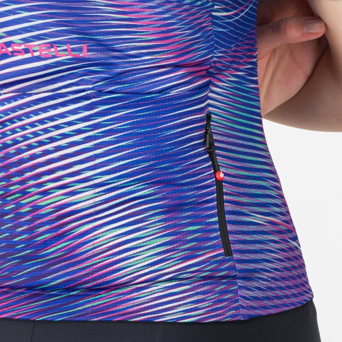 Trøje CASTELLI COSMIC VORTEX Dame Korte Ærmer Violet