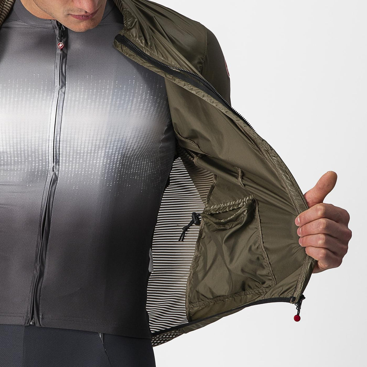 CASTELLI ARIA SHELL-jacka Brun