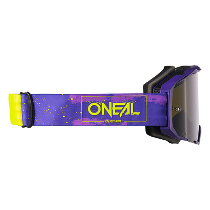 Mască O'NEAL B-22 PAINT violet/galben fluorescent