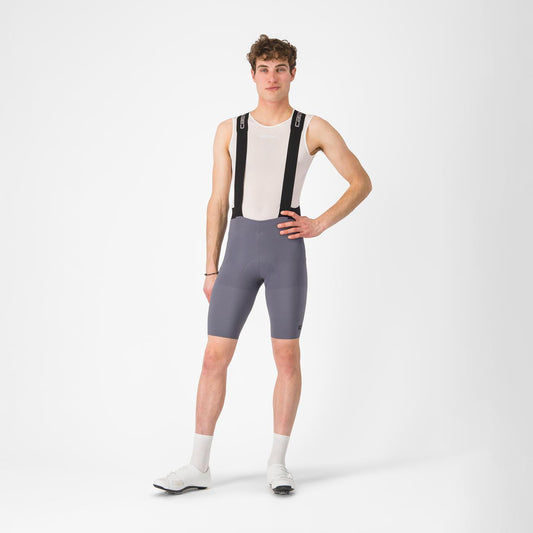 Krátký cyklistický kraťas s laclem CASTELLI PREMIO EVO šedý