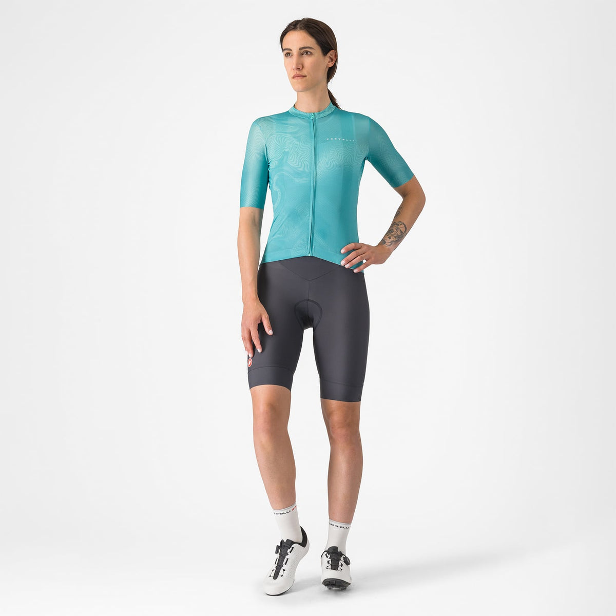CASTELLI FANTASIA Women's Short-Sleeve Jersey Turquoise