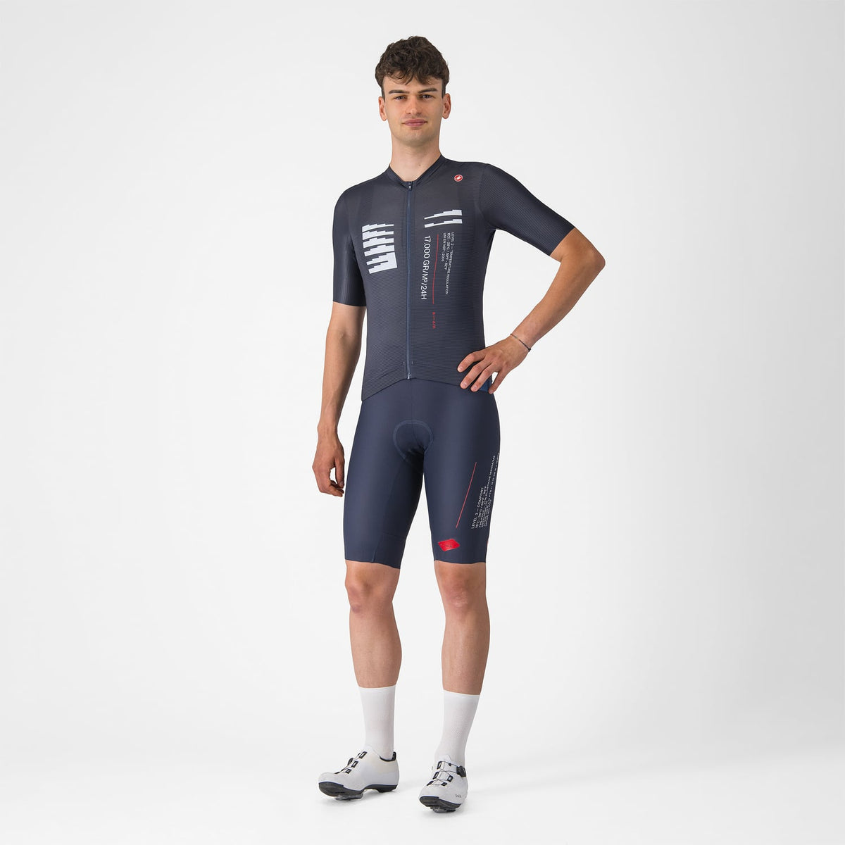 CASTELLI ESPRESSO R--A/D cykeltrøje korte ærmer blå