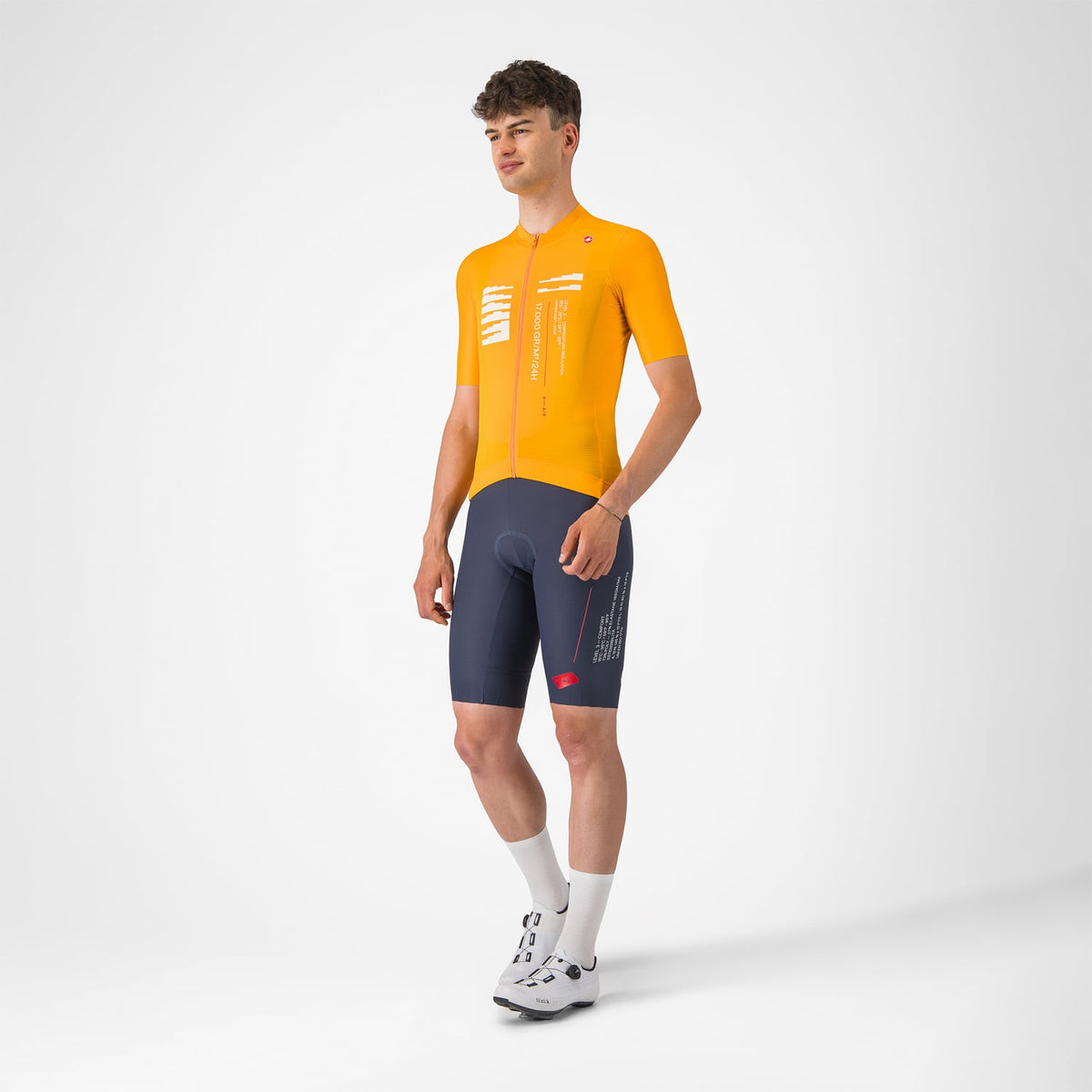 CASTELLI ESPRESSO R--A/D Short Sleeve Jersey Orange
