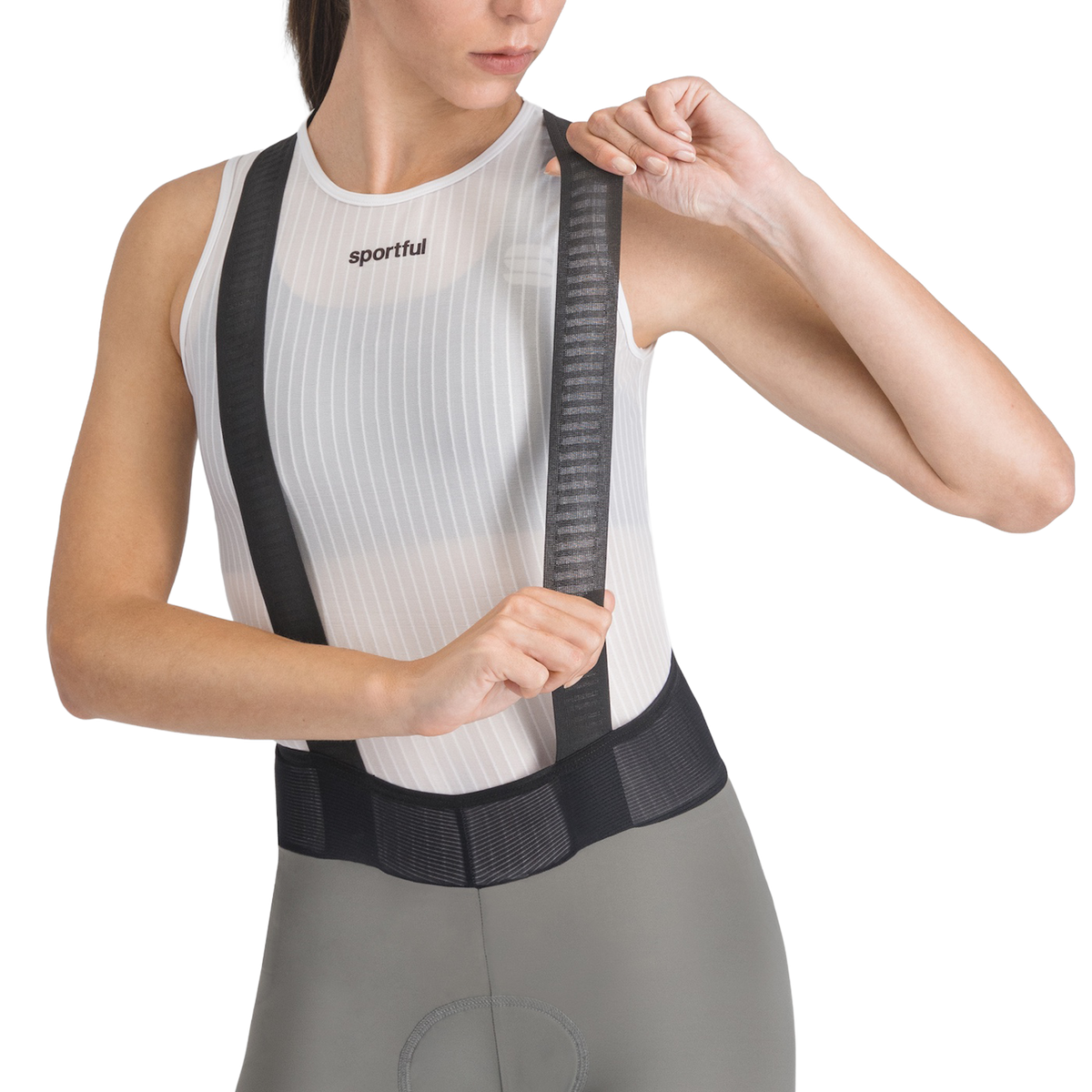 Korte Bretelsbroek SPORTFUL SRK Dames Grijs