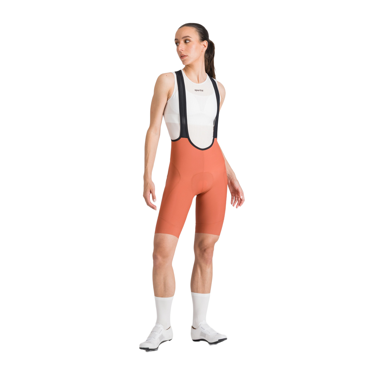 SPORTFUL PULSE Women's Short Bib Shorts Orange