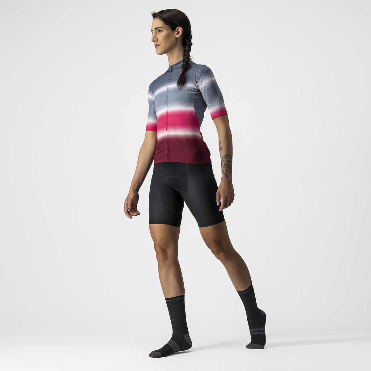 CASTELLI DOLCE Women's Short Sleeve Jersey Blue/Burgundy
