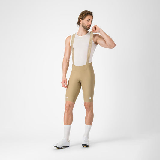 CASTELLI ESPRESSO 2 Korte Broek met Bretels Beige Elmwood