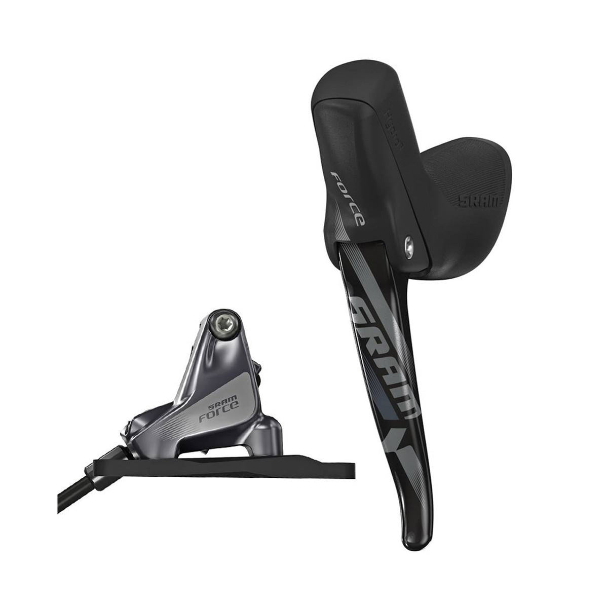Højre greb og bageste bremsekaliber SRAM FORCE 22 11V Flat Mount uden skive