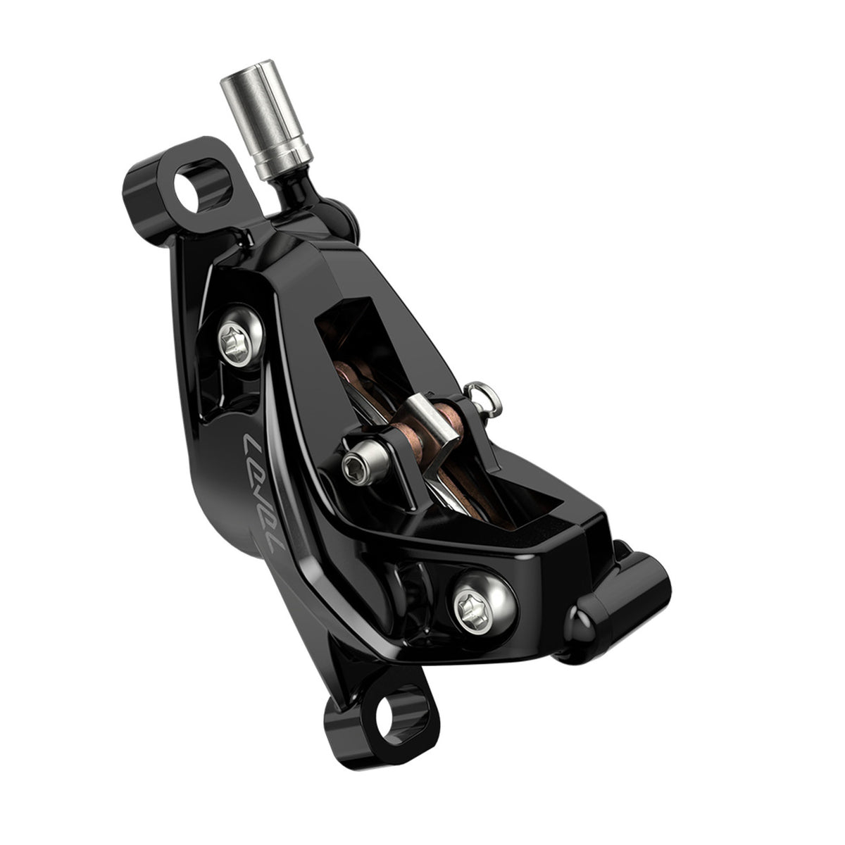 Sada Brzd SRAM LEVEL SILVER STEALTH 4 písty Černá