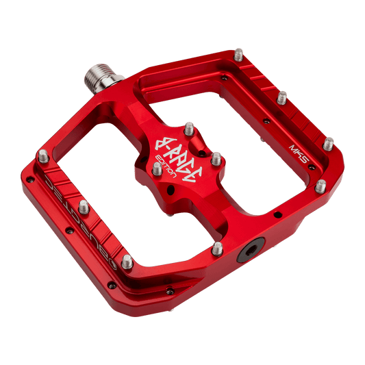Pedały Płaskie BURGTEC PENTHOUSE FLAT MK5 B-RAGE EDITION Czerwone