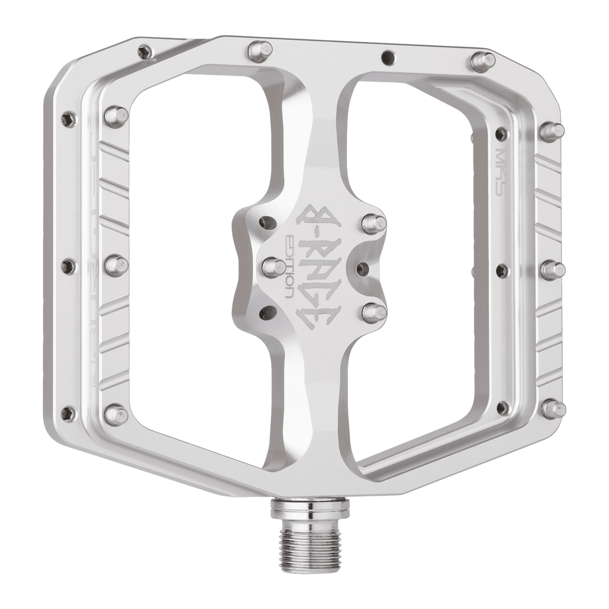Flade Pedaler BURGTEC PENTHOUSE FLAT MK5 B-RAGE EDITION Sølv