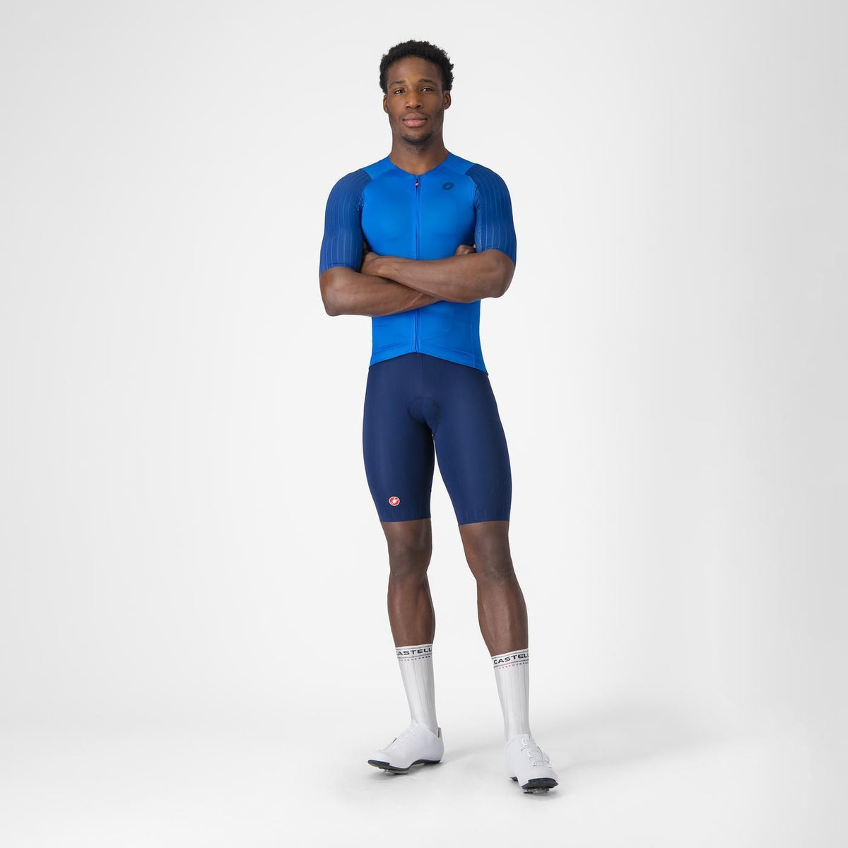 Krátké cyklistické kalhoty s laclem CASTELLI FREE AERO RACE S Námořnická modrá