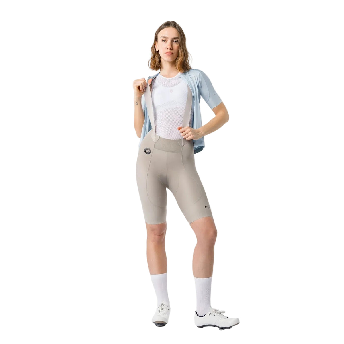 CASTELLI ESPRESSO 2 W DT Women's Short Bib Shorts Clay Grey