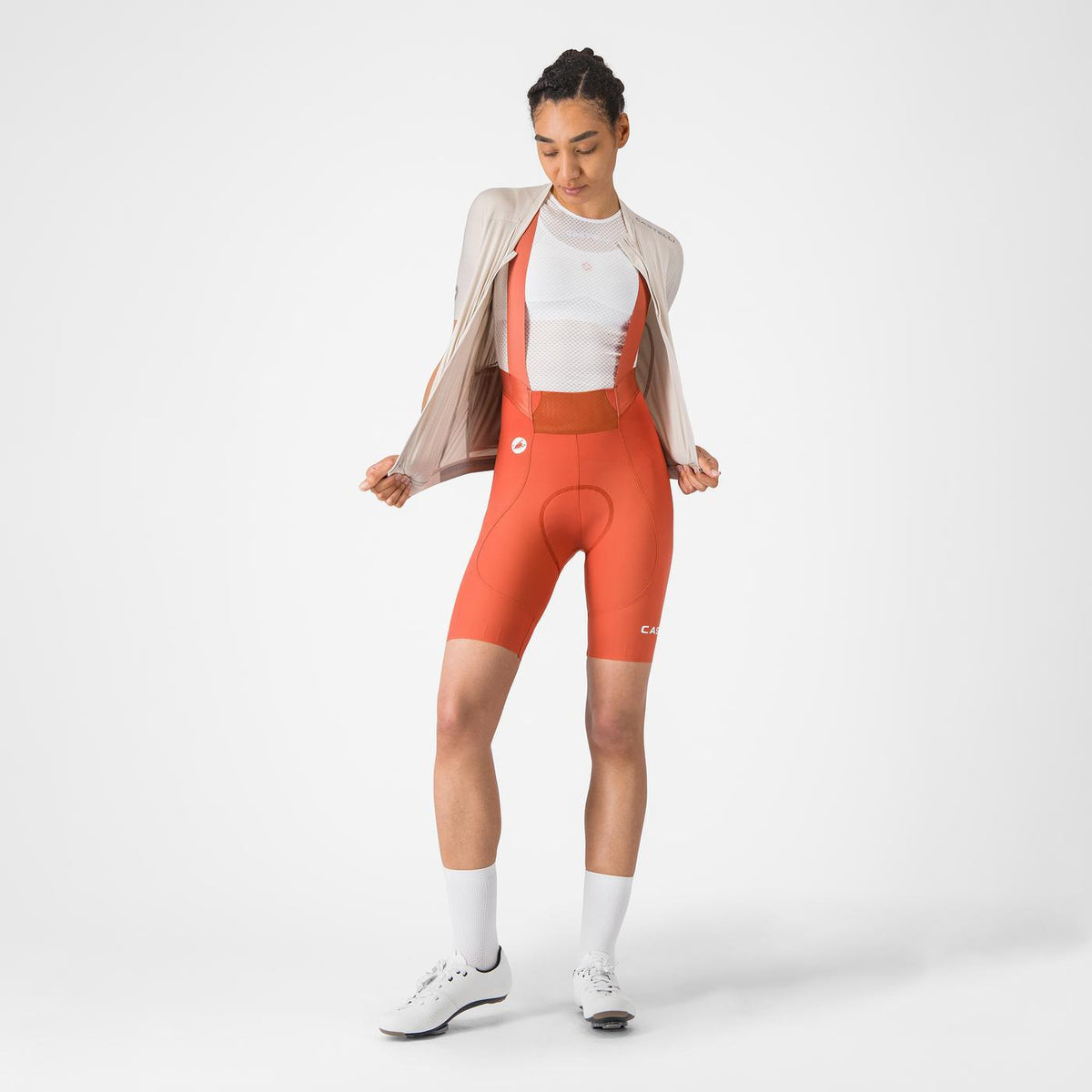 CASTELLI ESPRESSO 2 W DT Women's Short Bib Shorts Paprika