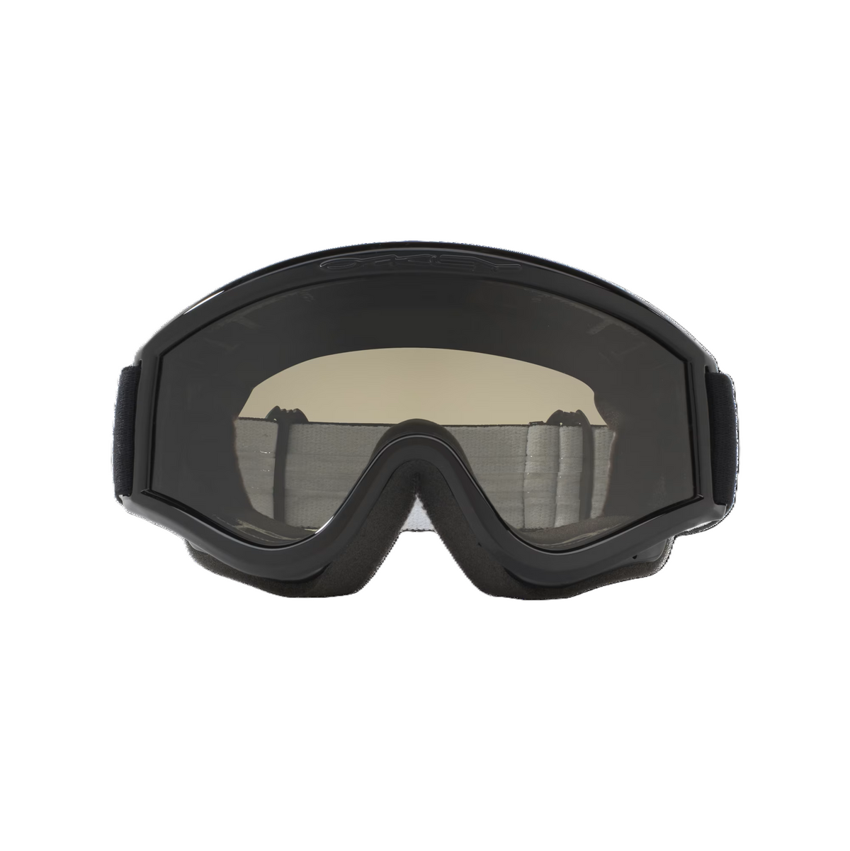 OAKLEY L-Frame MX Jet Black Goggle Dark Grey Lens