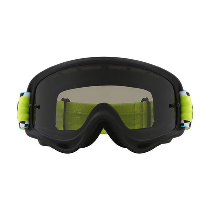 OAKLEY O Frame MX Teal Checks Goggle Dark Grey Lens OO7029-83