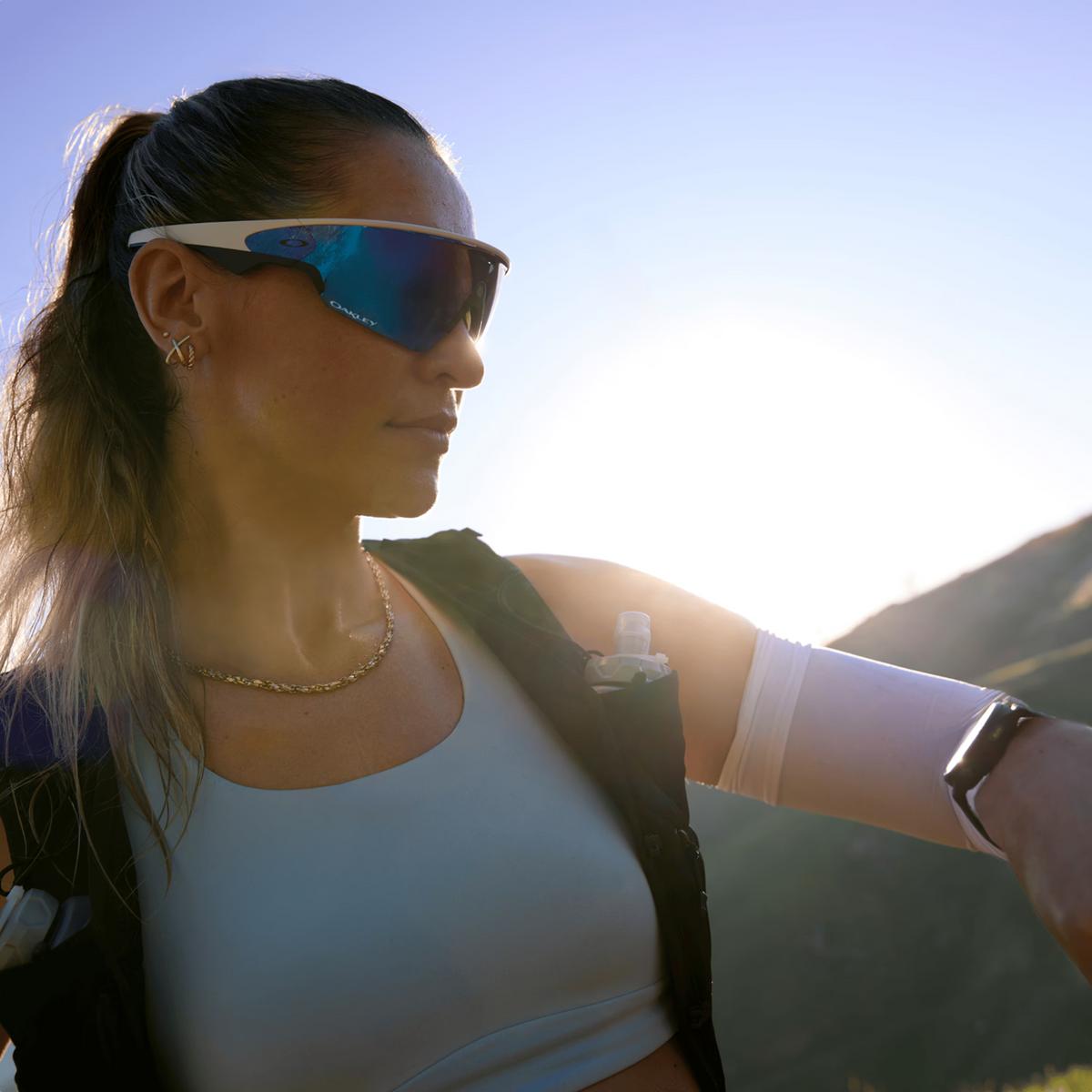 Bril OAKLEY VANGUARD META Zwart/Wit Lens Prizm Sapphire
