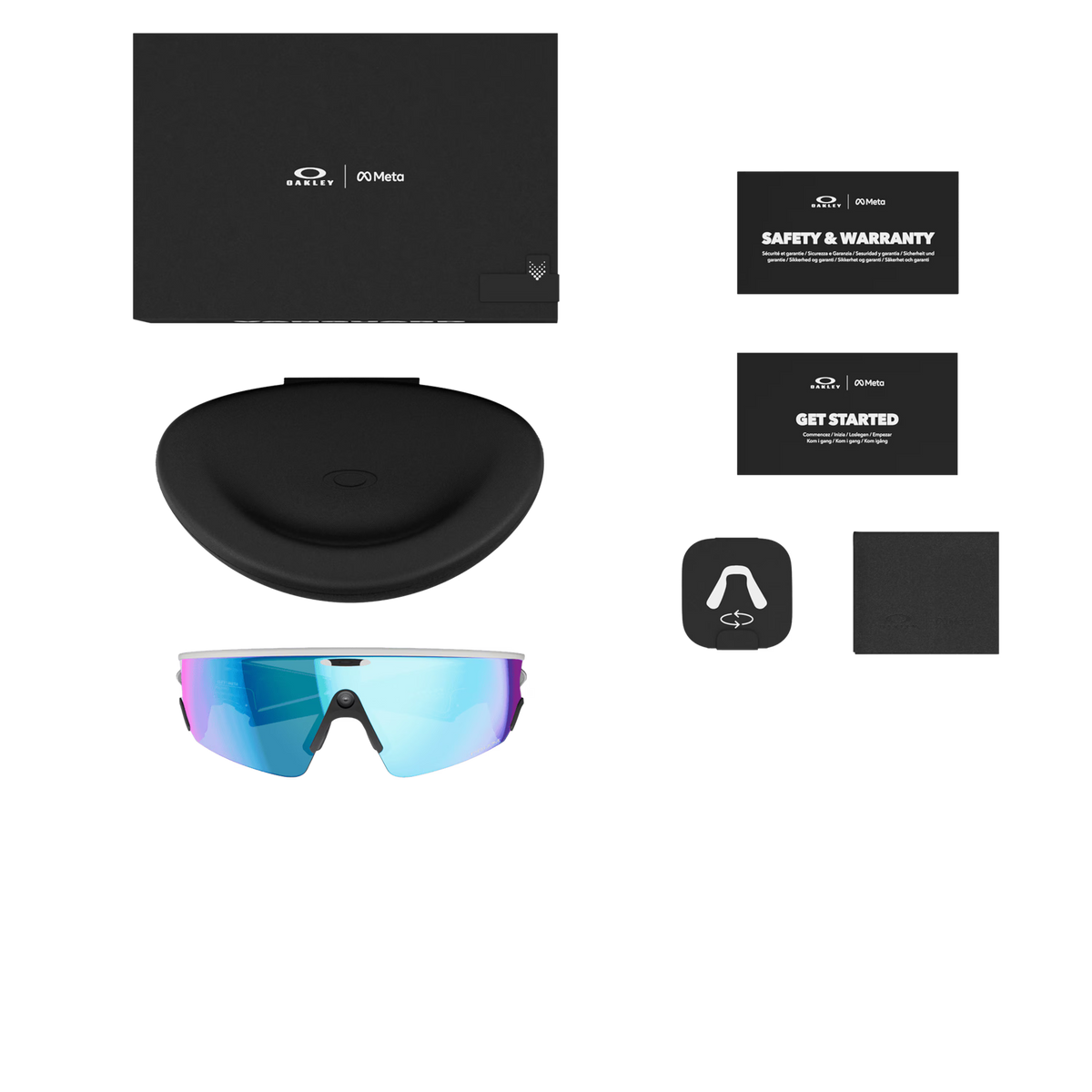 Bril OAKLEY VANGUARD META Zwart/Wit Lens Prizm Sapphire