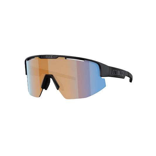 Briller BLIZ MATRIX Mat Sort Glas Coral/Orange Blå Iridium