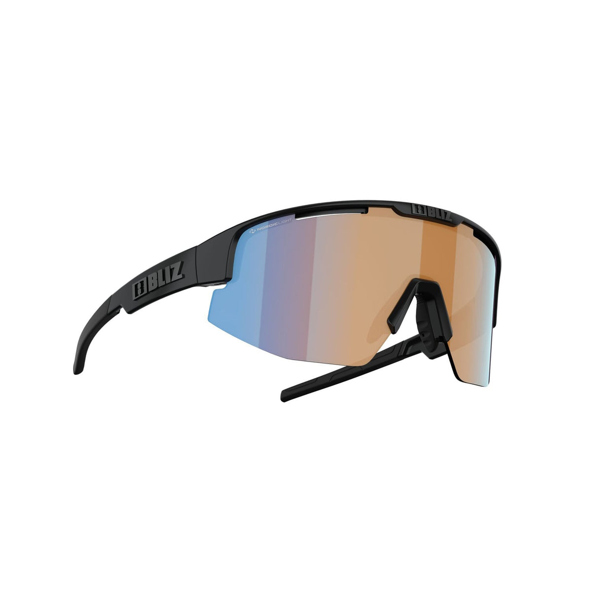 BLIZ MATRIX SMALL Glasses Matt Black Orange Screen