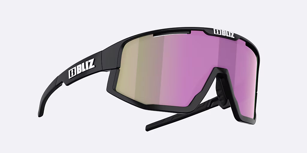 BLIZ FUSION SMALL Glasses Matt Black Brown Pink Lens