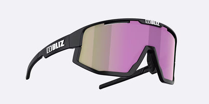 Bril BLIZ FUSION SMALL Zwart Matt Scherm Bruin Roze