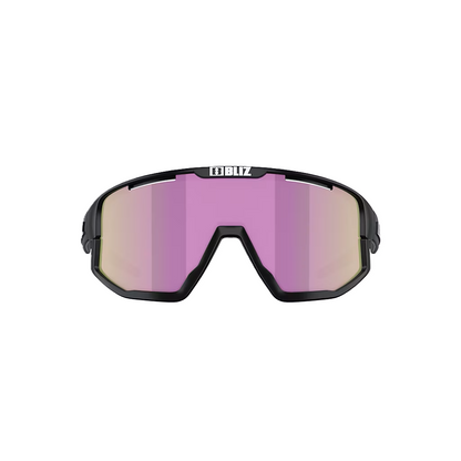 Bril BLIZ FUSION SMALL Zwart Matt Scherm Bruin Roze