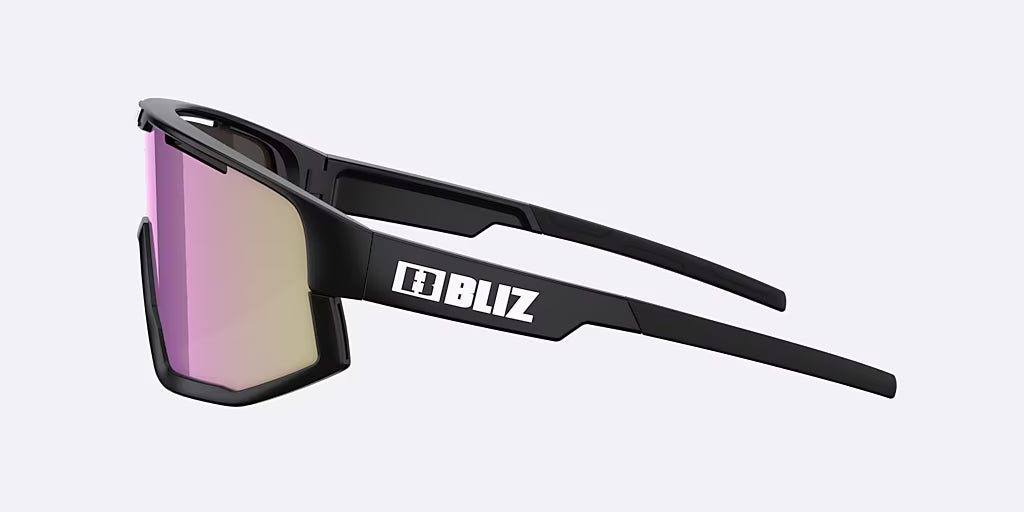 BLIZ FUSION SMALL Glasses Matt Black Brown Pink Lens