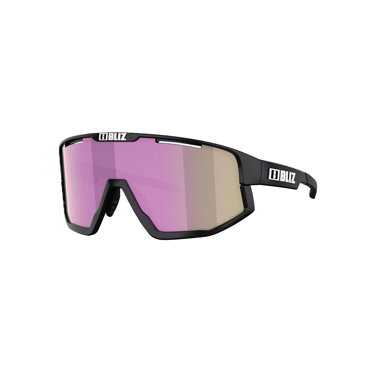 BLIZ FUSION SMALL Glasses Matt Black Brown Pink Lens