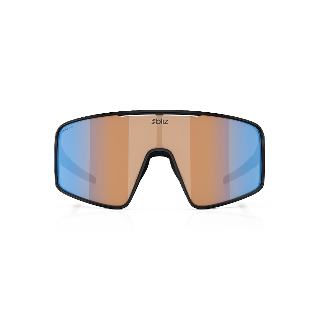 Glasögon BLIZ P001 S Svart Matt Glas Coral/Orange Blå Irdium