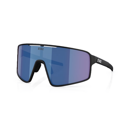 Bril BLIZ P001 Zwart Matt Blauw Irdium Glazuur