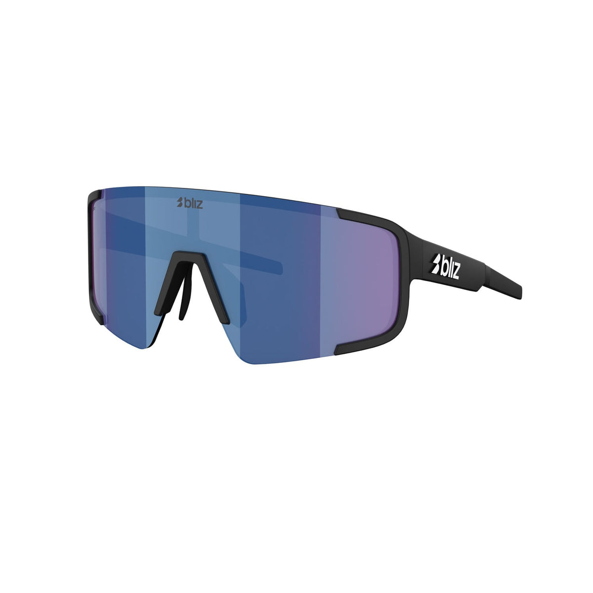 BLIZ P003 Glasses Matt Black Blue Mirror Lens