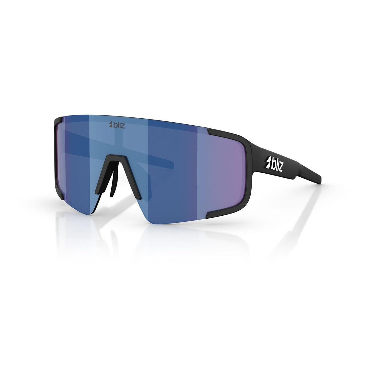 BLIZ P003 Glasses Matt Black Blue Mirror Lens