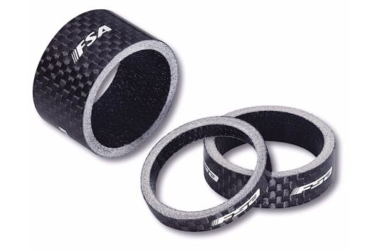 Distanční kroužek řízení FSA 1"1/8 Carbon Černý