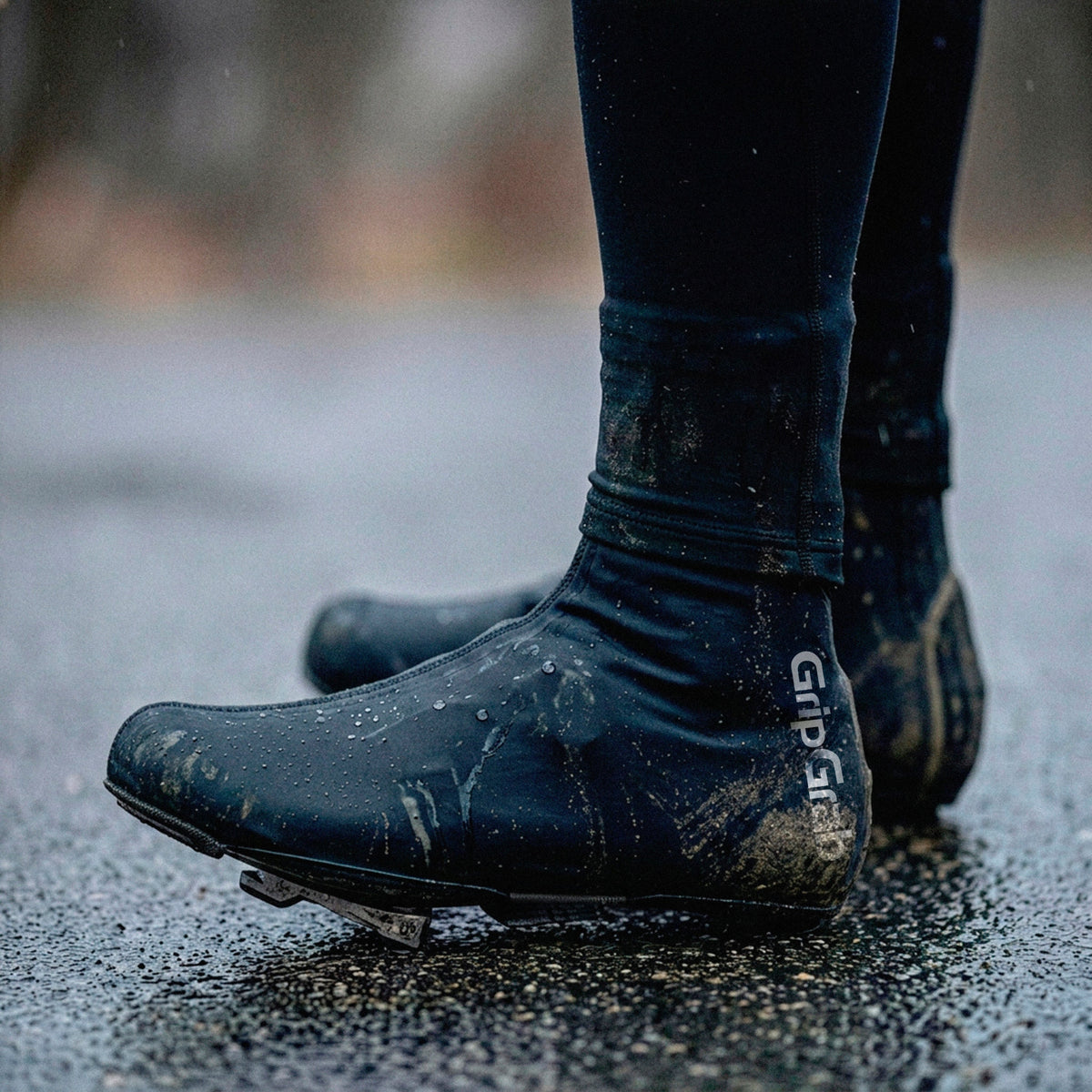 Czarne wodoodporne ochraniacze na buty szosowe GRIPGRAB RIDE 2 WATERPROOF ROAD