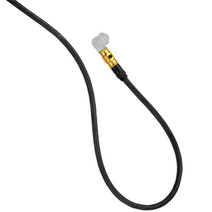 LEZYNE Braided Nylon Hose with ABS Flip Thread Chuck + Fittings for Floor Pumps
