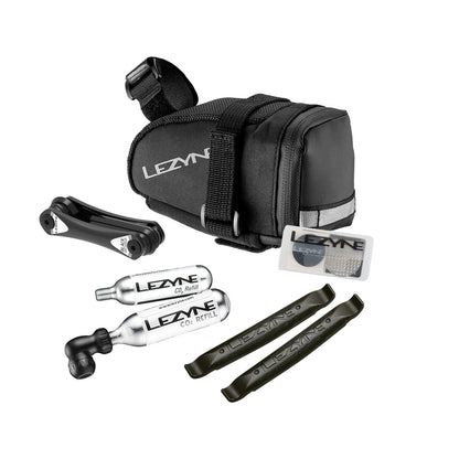 LEZYNE Caddy sadeltaske, sort, med CO2-sæt