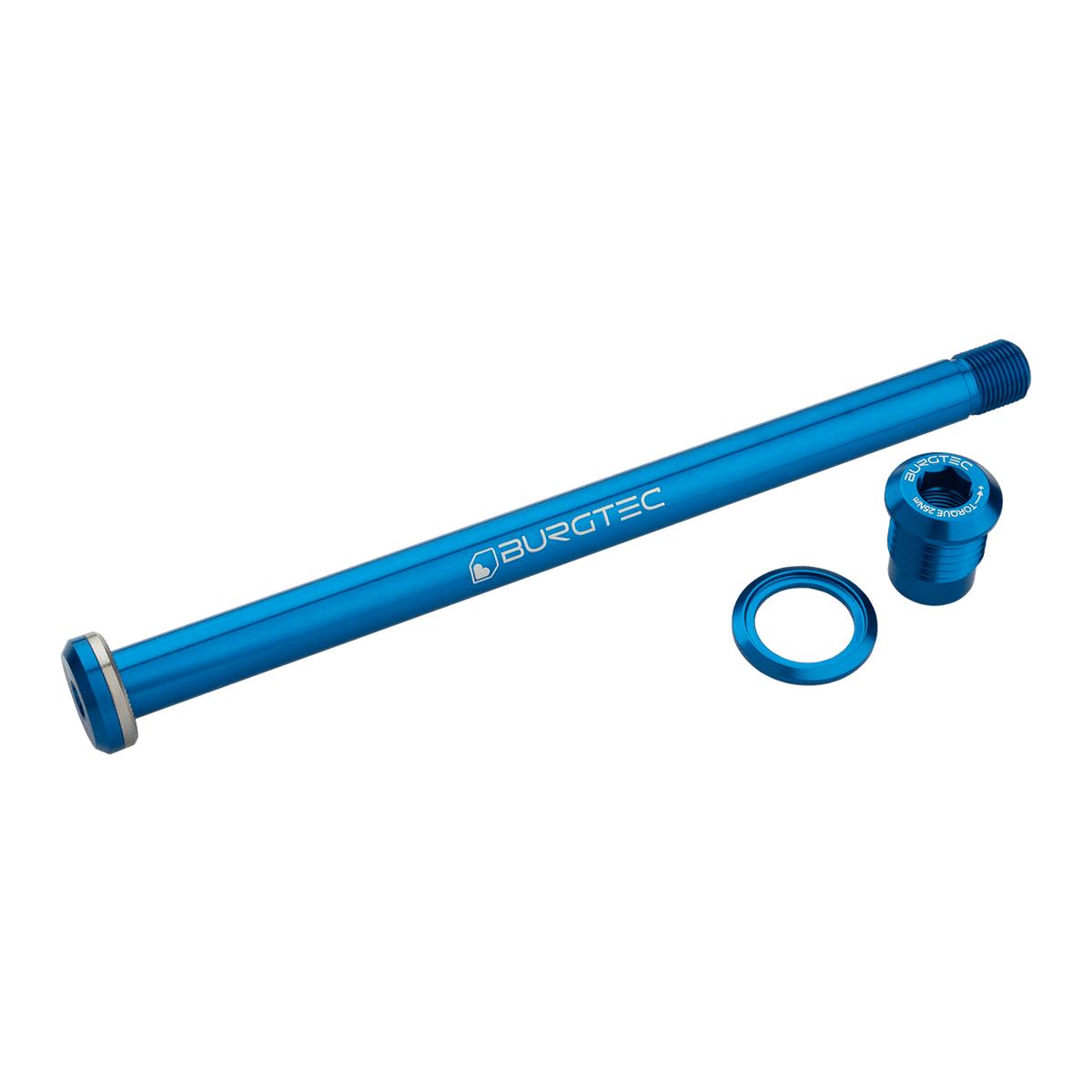 Baghjulsakse BURGTEC 174mm til Yeti-ramme Mørkeblå