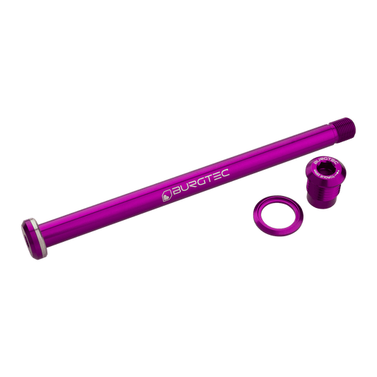 BURGTEC 174 mm:n takapyörän akseli Yeti-rungolle, violetti