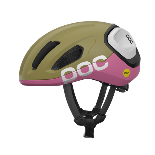 Landevejshjelm POC AMIDAL MIPS Khaki/Pink Mat