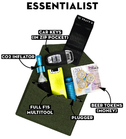 PEATY'S HOLDFAST TRAIL TOOL Tool Bag Green