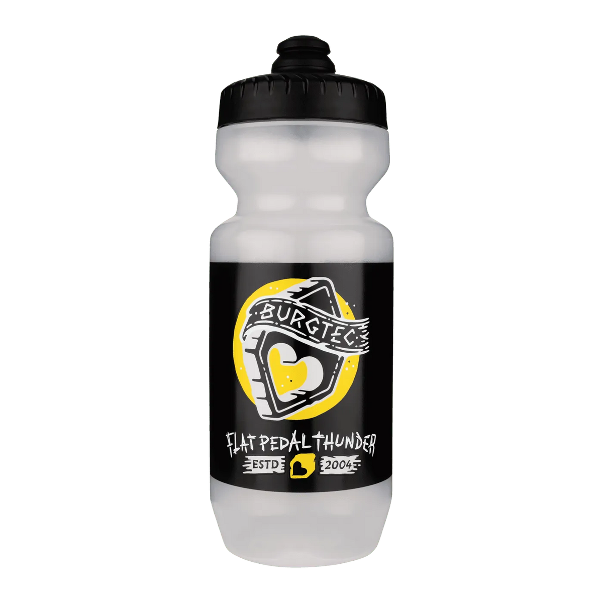 Vattenflaska BURGTEC GUZZLE Flat Pedal Thunder Transparent