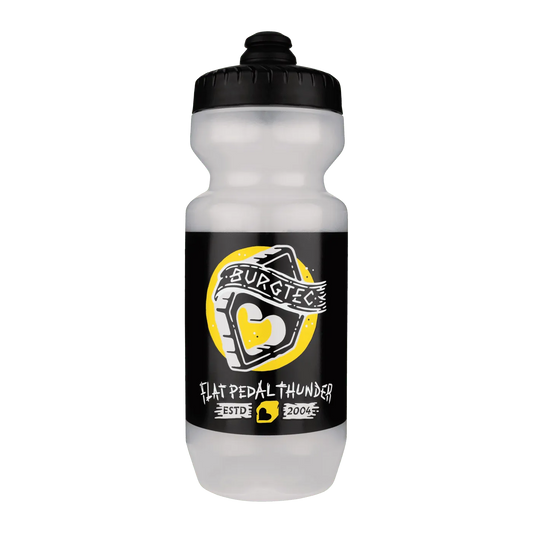 BURGTEC GUZZLE Flat Pedal Thunder Transparent Water Bottle